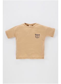Babyboy Regular Fit Bike Neck Knitted Short Sleeve T-Shirt