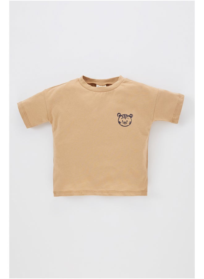 DeFacto - Babyboy Regular Fit Bike Neck Knitted Short Sleeve T-Shirt - Image 1