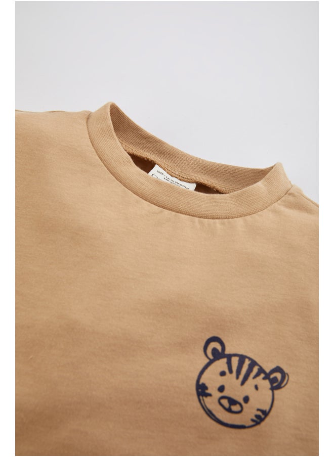 DeFacto - Babyboy Regular Fit Bike Neck Knitted Short Sleeve T-Shirt - Image 1