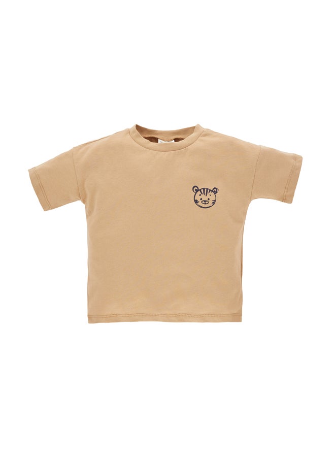 DeFacto - Babyboy Regular Fit Bike Neck Knitted Short Sleeve T-Shirt - Image 1