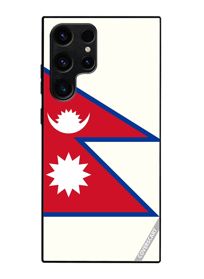 COVERSCART Protective Case Cover For Samsung Galaxy S24 Ultra Nepal Flag Design Multicolour