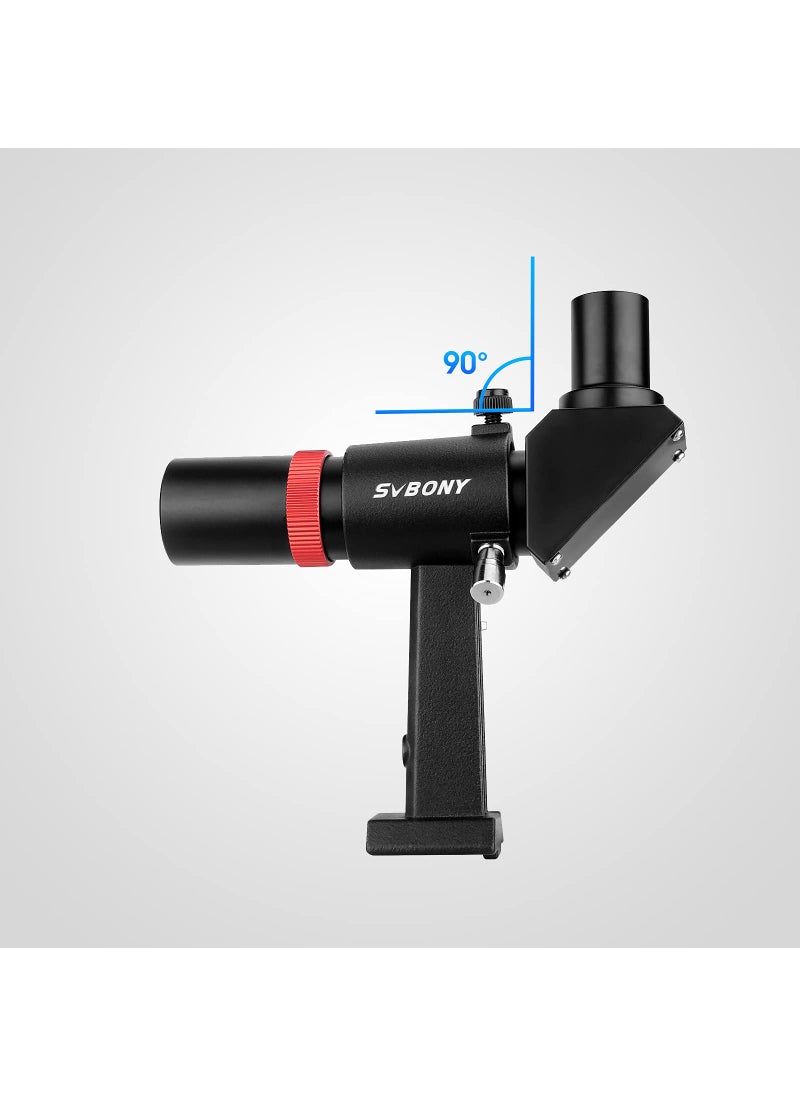 SVBONY SVBONY SV182 Finderscope, Right-Angle Correct-Image Optical Finder, 6x30 Finder Scope for Astronomy Telescope, with Crosshair and Bracket  - Image 2