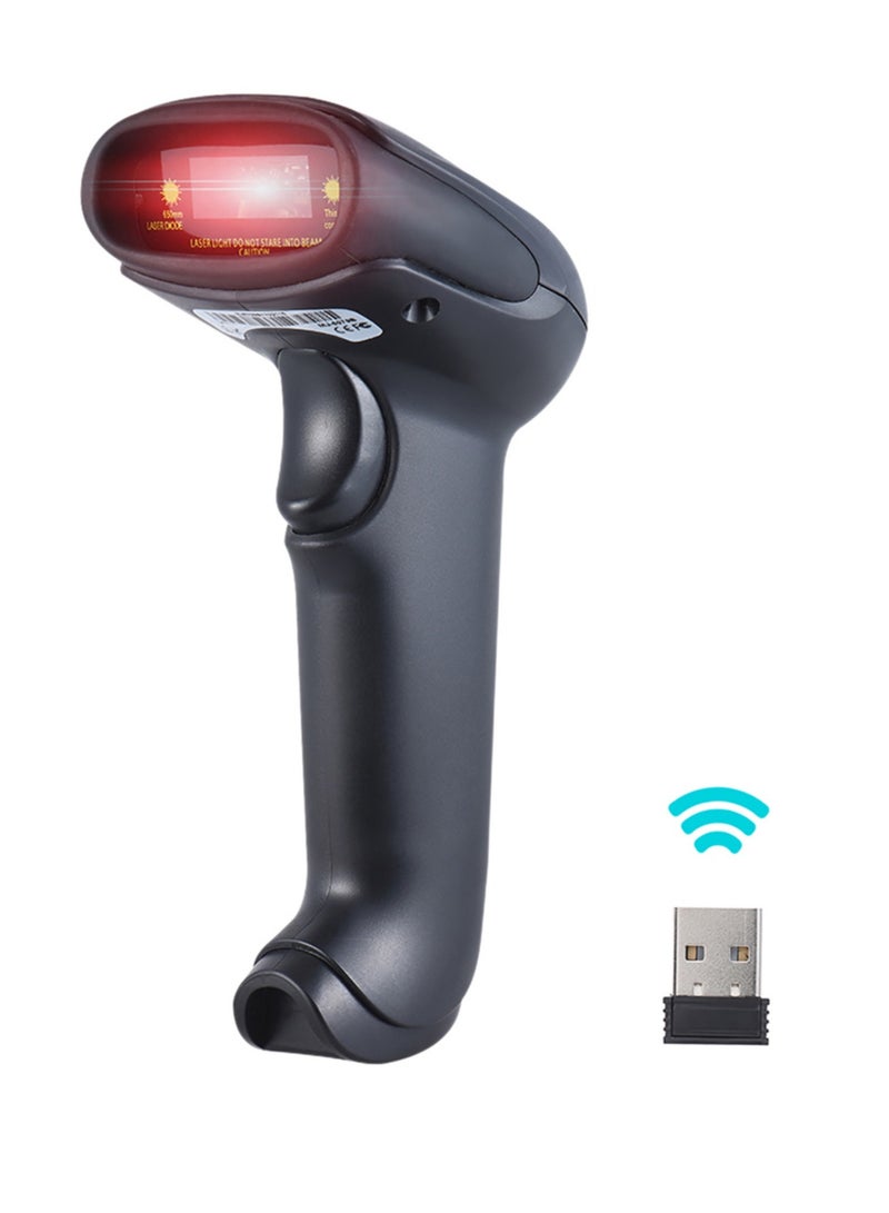 ماسح ضوئي محمول 2.4G لاسلكي لرموز الباركود مع كابل USB2.0 لمتجر السوبر ماركت والمكتبة وشركة الشحن ومتجر التجزئة والمخزن - Image 1