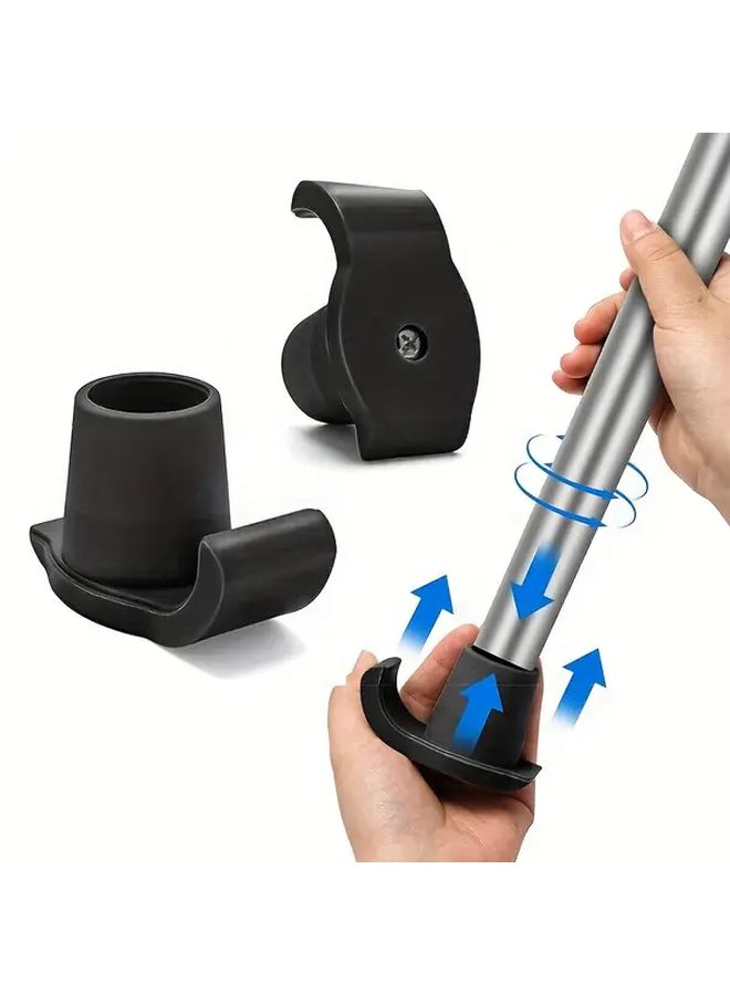 2 Pcs Walker Ski Glides 28.6MM Shock Absorbing Safety Base Premium Rubber Plastic Universal Walker Rollers Smooth Walking Home Care Equipment Lightweight Durable Construction Senior Mobility - Image 1