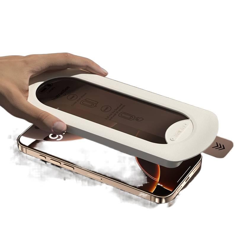 MS غطاء هاتف بGlass لـ iPhone 16 / 16 Plus / 16 Pro / 16 Pro Max مع مقاوم للبصمات والحماية من السقوط مع مقاوم للصدمات مع مقاوم للغبار مع مقاوم للانفجار باللون شفاف - Image 5