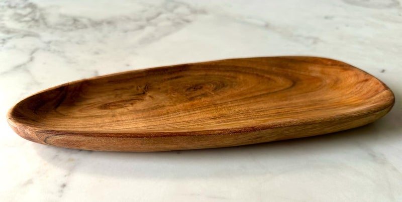 appeasy Wooden Platter | Wooden Serving Tray | Appetizer Plate | Snacks Serving Plate for Home Kitchen and Cafe Restaurant (Pack of 1) - Image 2