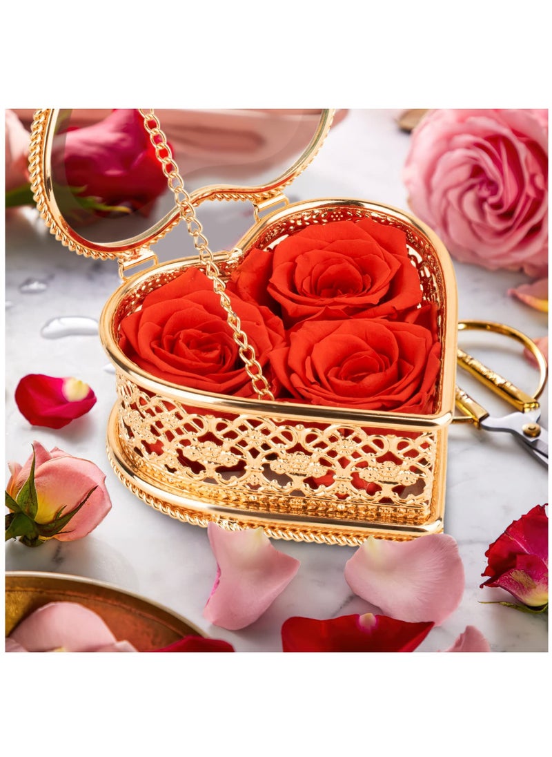 Excefore Real Fresh Flowers Love Heart Box, Long-Lasting Preserved Roses That Last A Year, Perfect Mother's Day, Valentine's Day Gift for Her, Forever Red Roses for Women  - Image 4
