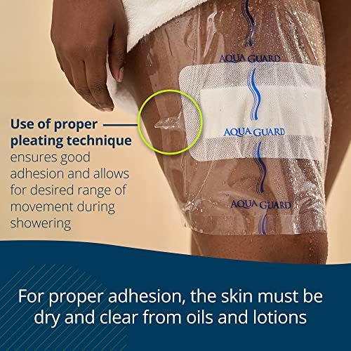 TIDI AquaGuard Sheet – 10” x 12” – Shower Protection Sheet – Self-Adhesive Moisture Barrier – Made Without Latex – Wound Cover For Showering – 7 Sheets Per Package – Home Medical Supplies (50011-PKG) - Image 3