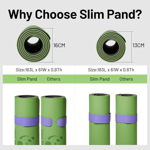 Slim Panda Yoga Mat Strap Slap Band, One Snap Keeps Mats Tightly Rolled, Heavy-Duty Clasp Fits Most Size Mats(24" L X 2" W, Mat Not Included) - Image 5