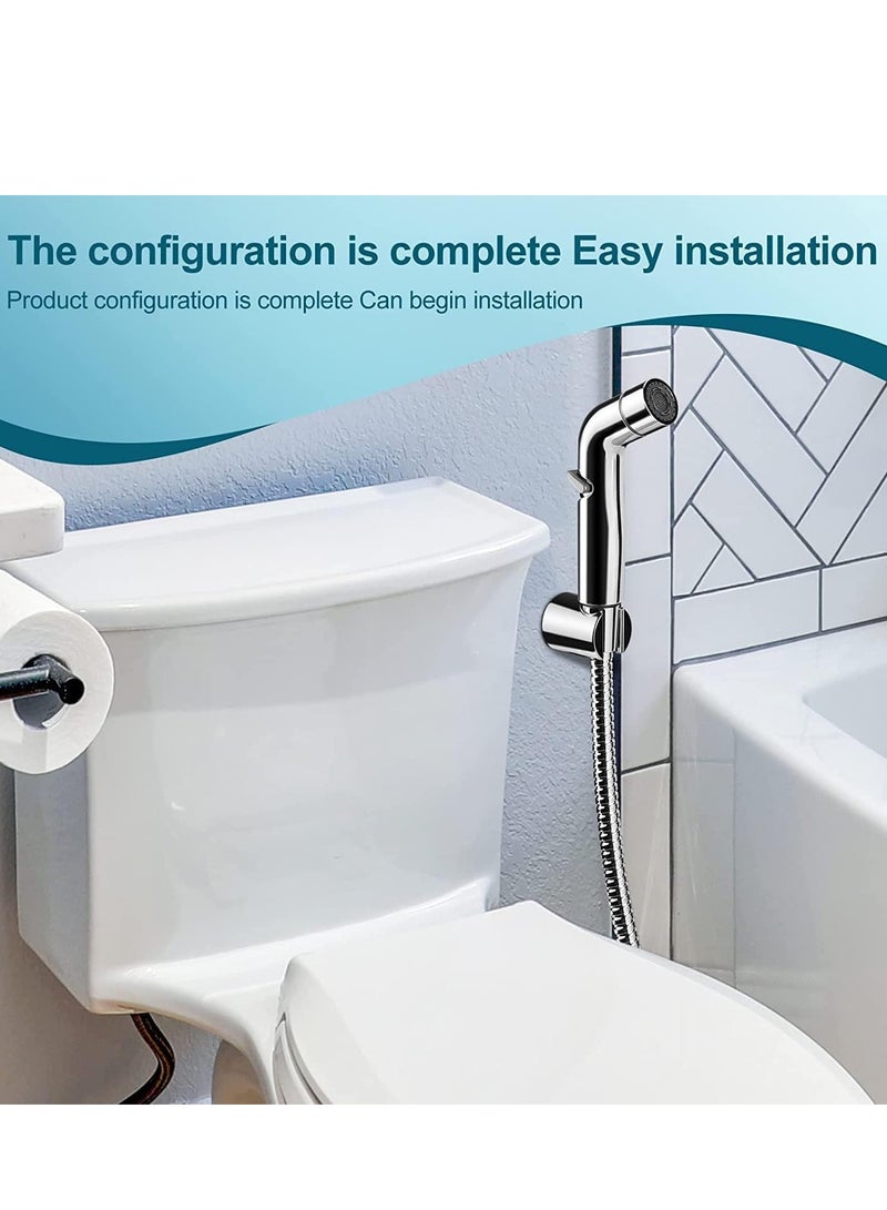 SYOSI Bidet Toilet Sprayer Head Stainless Steel Handheld Bidet Sprayer Cloth Bathroom Diaper Sprayer for Kitchen and Toilet Cleaning, without Holder - Image 3