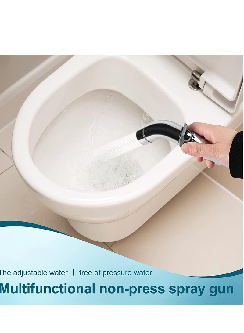 SYOSI Bidet Toilet Sprayer Head Stainless Steel Handheld Bidet Sprayer Cloth Bathroom Diaper Sprayer for Kitchen and Toilet Cleaning, without Holder - Image 2