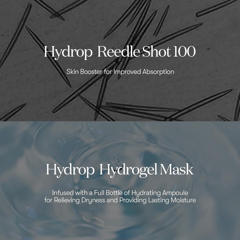 VT COSMETICS Hydrop Reedle Shot 100 2-Step Hydrogel Mask 4ea | Deep Hydrating Micro-Needling Mask for Moisture Boost & Skin Barrier Care - Image 3