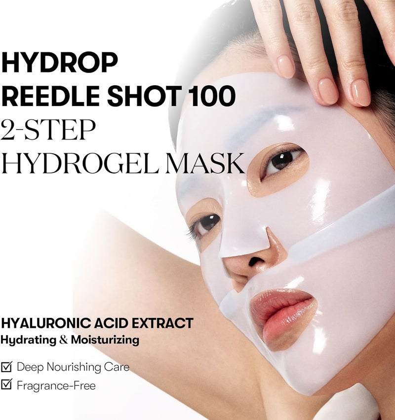 VT COSMETICS Hydrop Reedle Shot 100 2-Step Hydrogel Mask 4ea | Deep Hydrating Micro-Needling Mask for Moisture Boost & Skin Barrier Care - Image 2