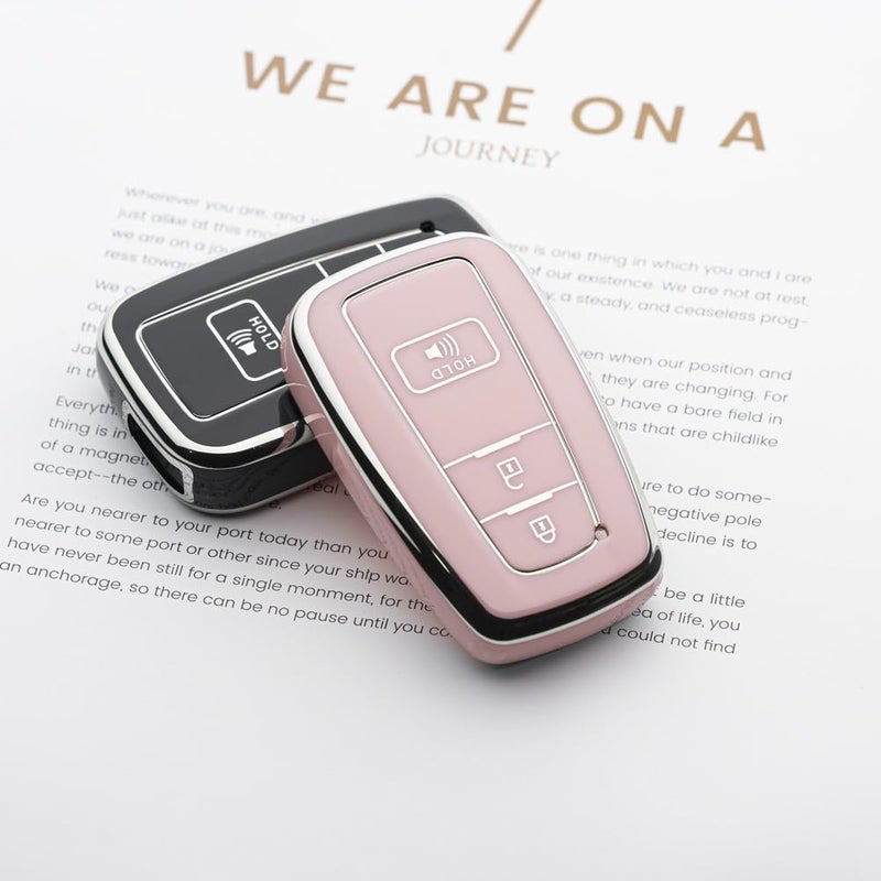 Tautrophen Key Fob Cover Compatible with Toyota 4Runner 2016-2024 RAV4 Camry Prius Prado Smart Key - Image 3