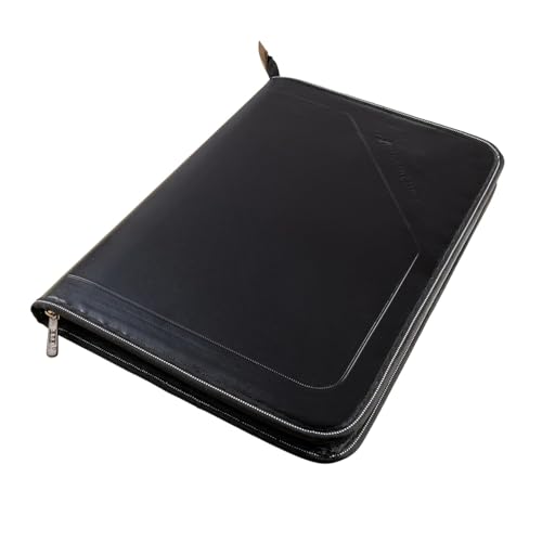 SPS PU Leather 36-Pocket A4 File Organizer – Professional Document Holder for Certificates, Legal Documents, Home, Office, School Use (Black) - Image 1