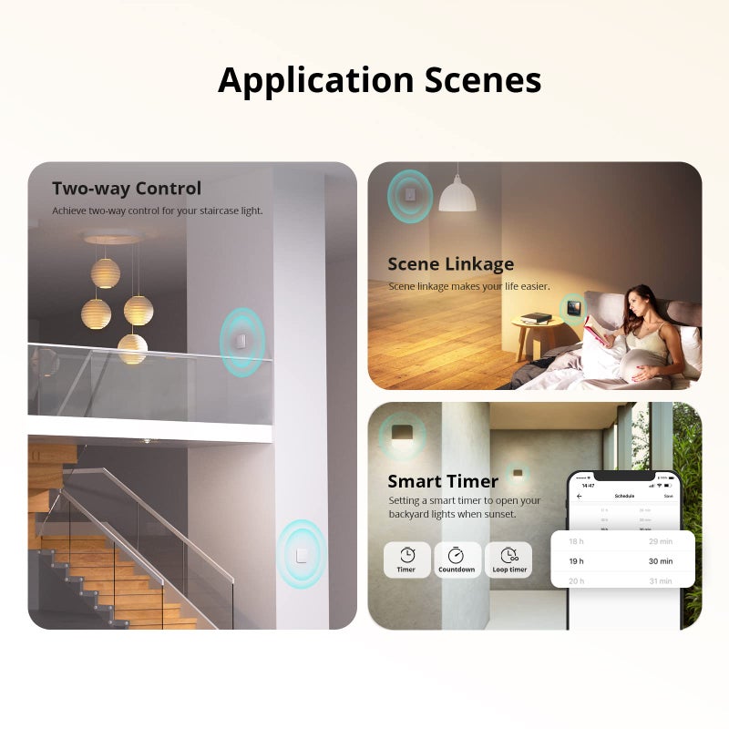 SONOFF SONOFF ZBMINIL2 Extreme Zigbee Smart Light Switch (2 Way), Compatible with Alexa, SmartThings Hub, Google Home&SONOFF ZBBridge-P, ZigBee Hub Required, No Neutral Required 2-Pack - Image 5