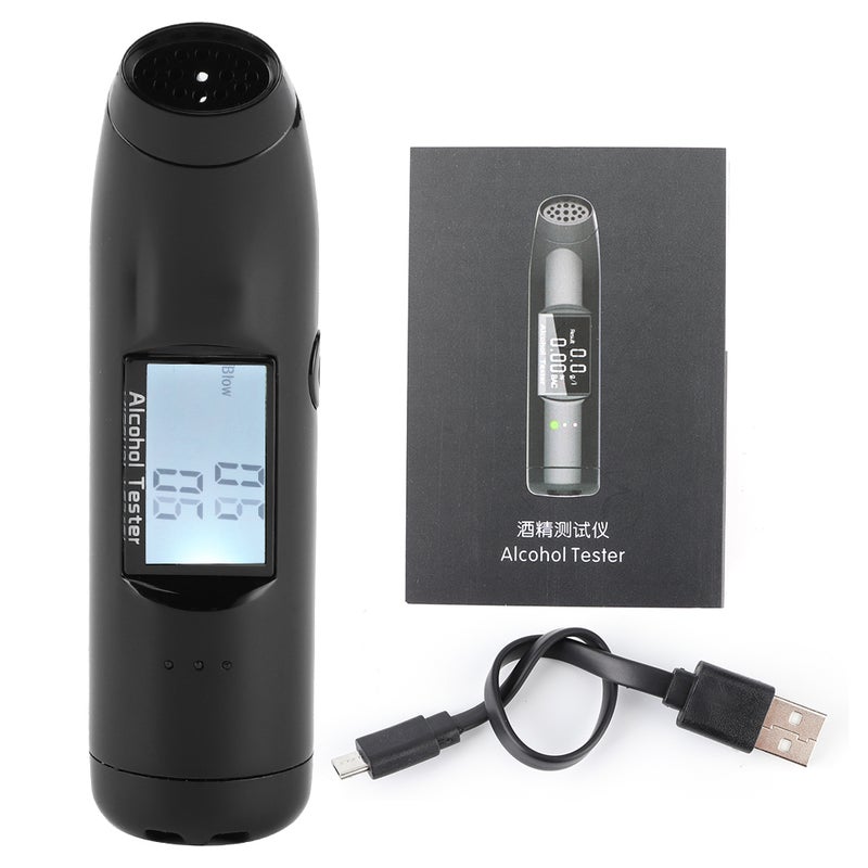 Digital Breathalyzer: Portable Compact Design - Non-Contact Testing With Audible Alarm, Fast Sensitive Response, 3-Color LCD Display for Personal Use, Drivers, On-the-Go Situations - Image 1