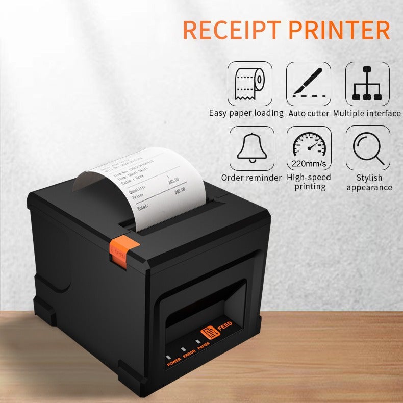 Thermal Printer 80Mm Small Ticket Machine Net Mouth After Catering Kitchen Supermarket El Front Desk Out Single Belt Cutter - Image 2