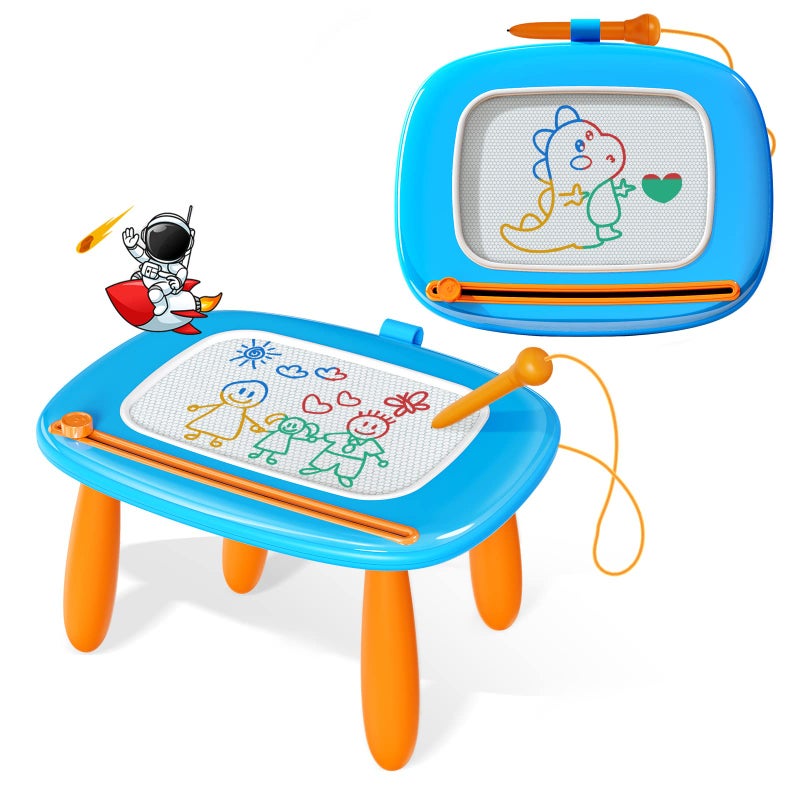 Kikidex Magnetic Drawing Board, Toddler Girl Toys for 1-2 Year Old, Doodle Board Pad Learning and Educational Toys for 1 2 3 Year Old Baby Kids Birthday Gift(Light Blue) - Image 1