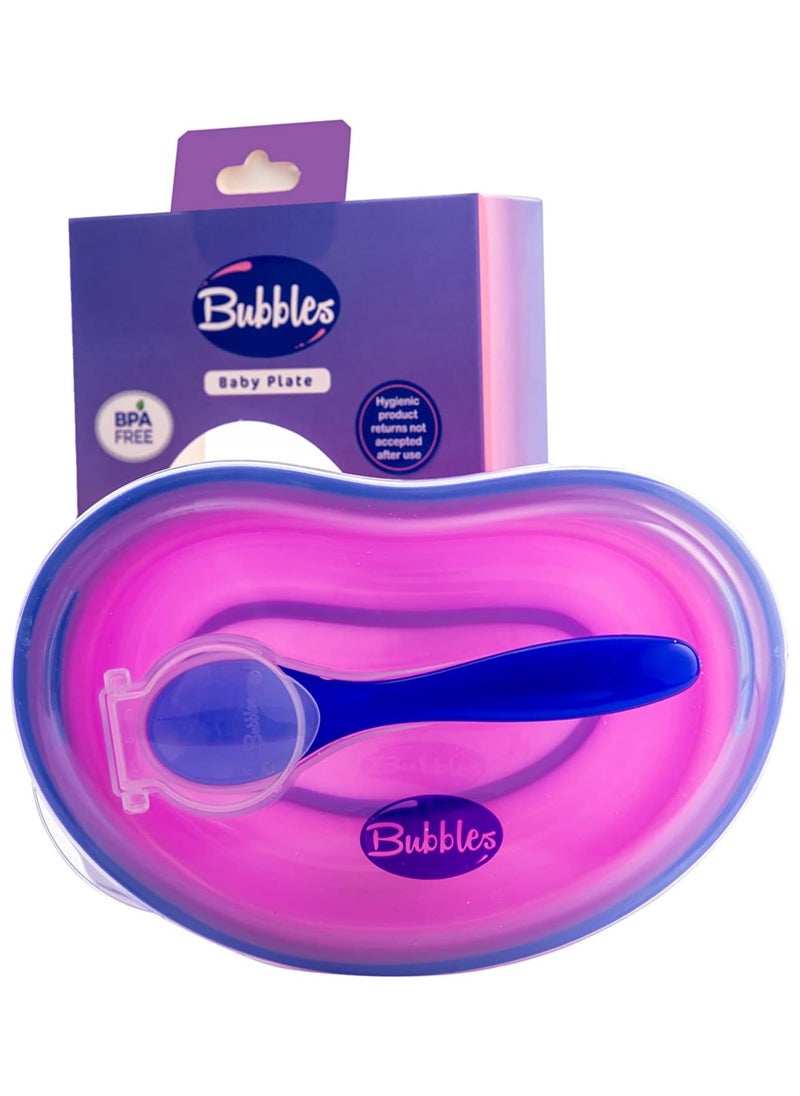Generic Plate with lid and spoon for children 