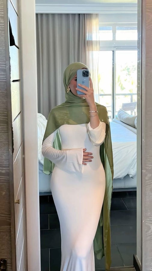 Styli White Solid Long Sleeves Maxi Dress - Image 5