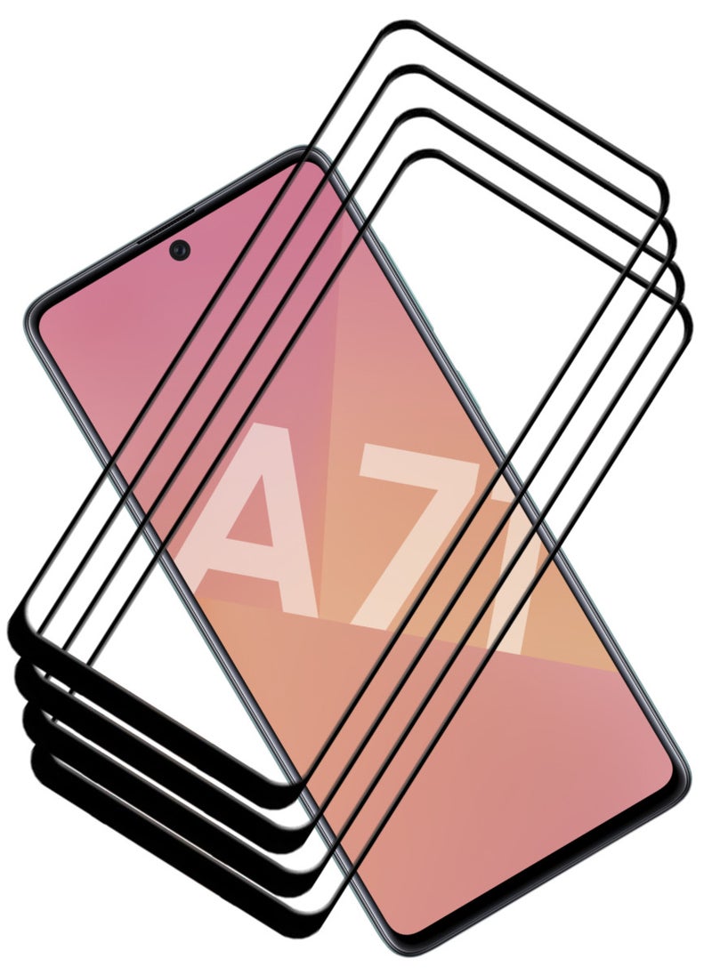 ACLIX 4 Pieces Antistatic ESD Dustproof Premium Quality High Definition Tempered Glass Screen Protector Designed For Samsung Galaxy A71 - Image 1