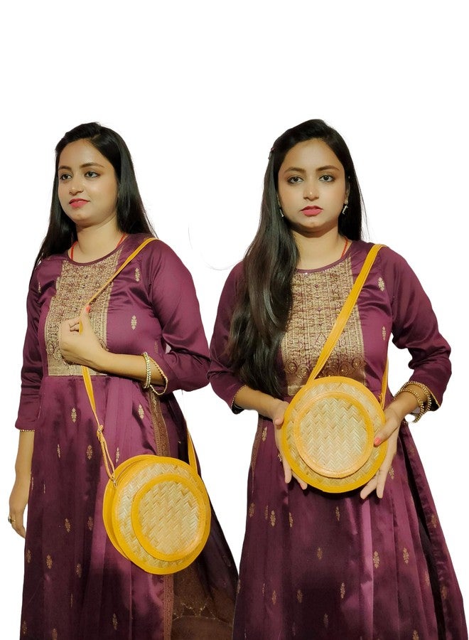 CLASSIQUE Bamboo Bag Shital Pati Handmade Women's Sling Bag Eco-Friendly & Functional Shoulder Crossbody Specially for Ladies - Image 2