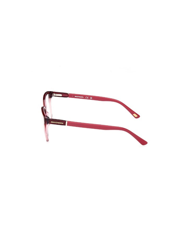 SKECHERS Se2235 Square Acetate Frames For Women Size 53, Bordeaux Gradient - Image 2