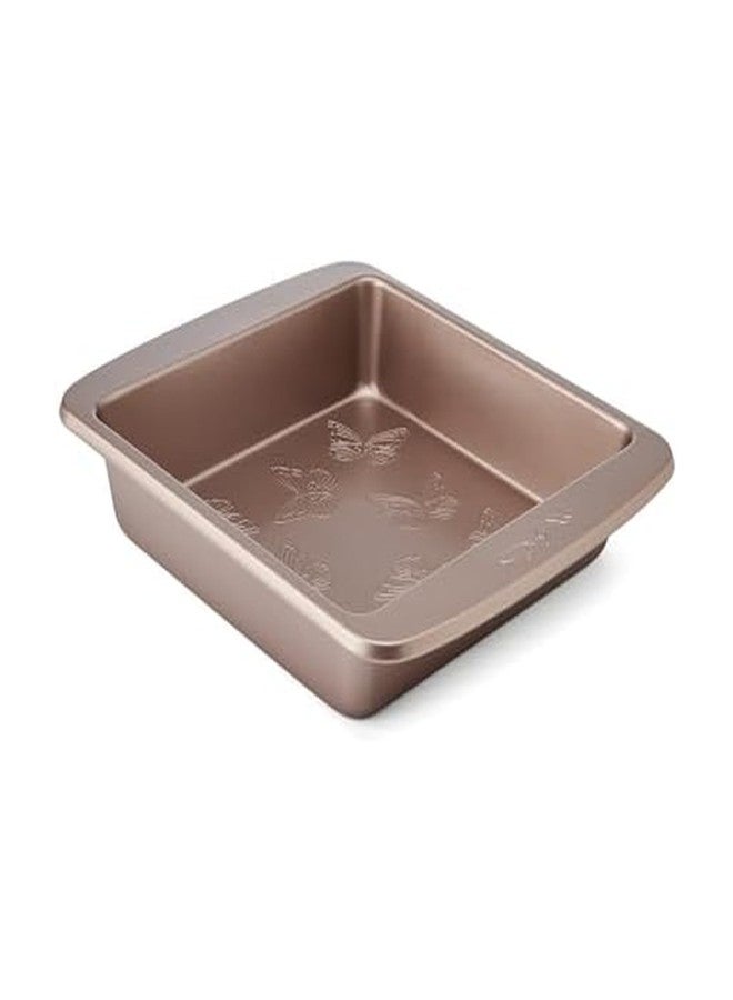 Dolly Parton Butterfly Stamp Square Cake Pan - Carbon Steel Nonstick Bakeware with Textured Butterfly Design, Durable Rolled Rim, Oven Safe to 450F, Perfect for Cakes, Cheesecakes and Savory Bakes - Image 1