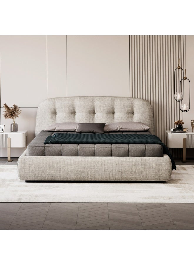 Al Home Queen Bed Linen 200x150x140 cm - Grey - Image 1