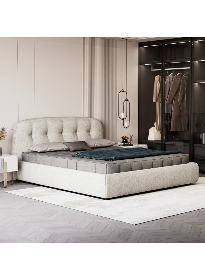 Al Home Queen Bed Linen 200x150x140 cm - Grey - Image 5