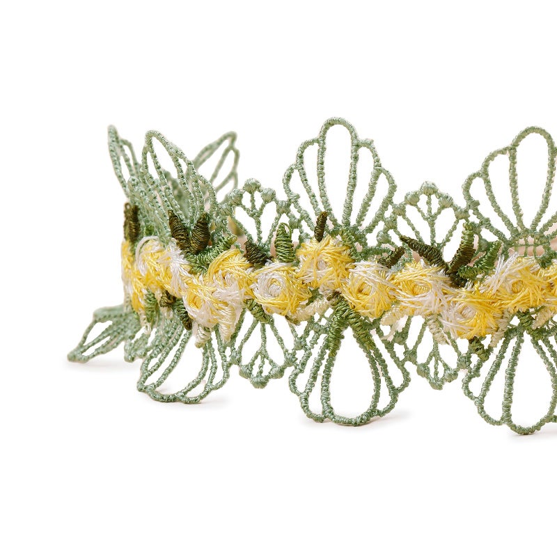 BFNAAgirl Baby Girl Floral Headband Nylon Flower Crown Elastic Hairband 3pcs Hair Accessories Gift for Girls (9571) - Image 5