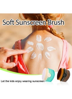 Yoseng Sunscreen Applicator For Kids2 Pc Baby Sunscreen Applicator Set With Protective Capssunscreen Brush For Face Kabuki Brush For Liquid Foundation Powder Cream Contour Buffing Stippling Blending  - Image 4