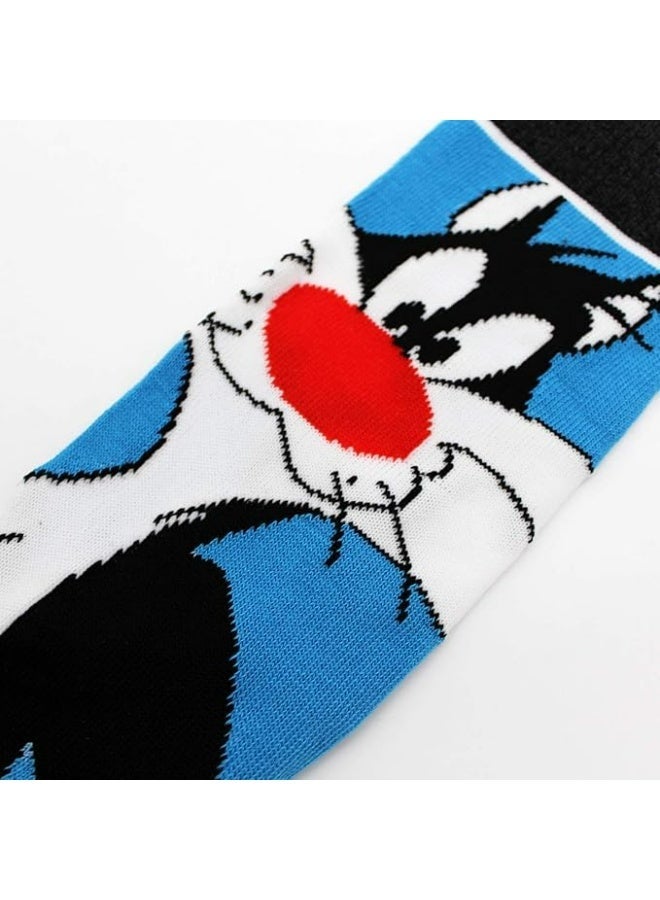 Funny Dress Socks for Men 6 Pairs Crazy Graphic Character Long Crew Socks Size 10-13 - Image 4