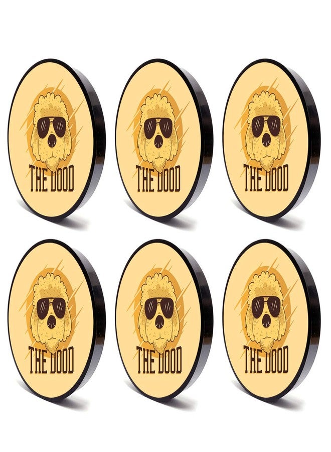 Tinywalk Dog Coaster Wooden Printed Coaster (4X4) inch Set of 6 Pieces - Image 2