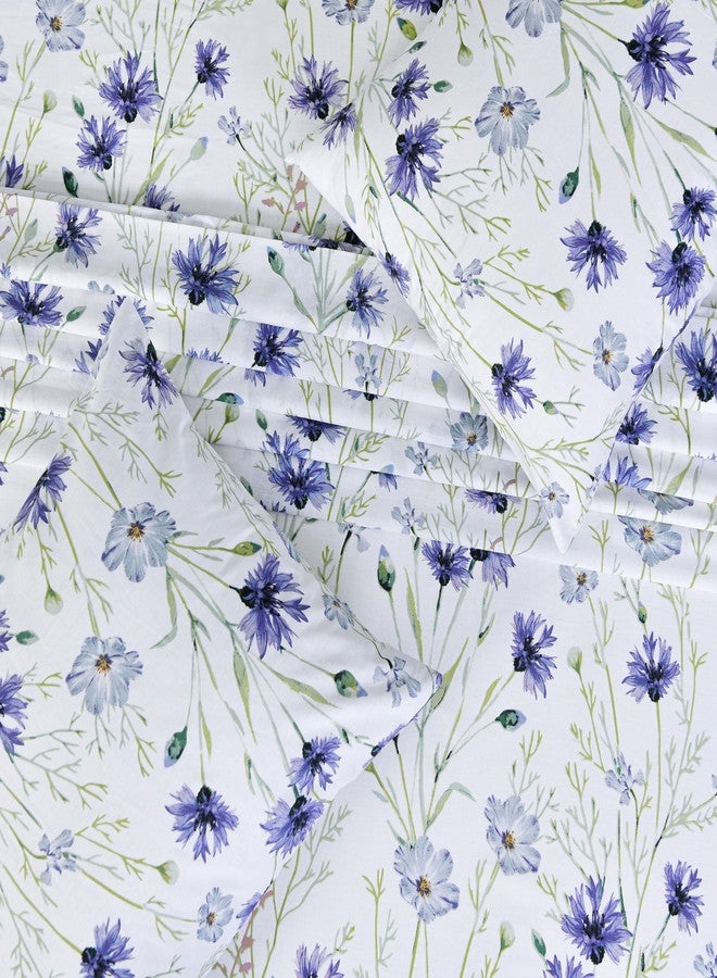 Sleepdown Cotton Bed Sheet Set - Lavender, Full - Image 3