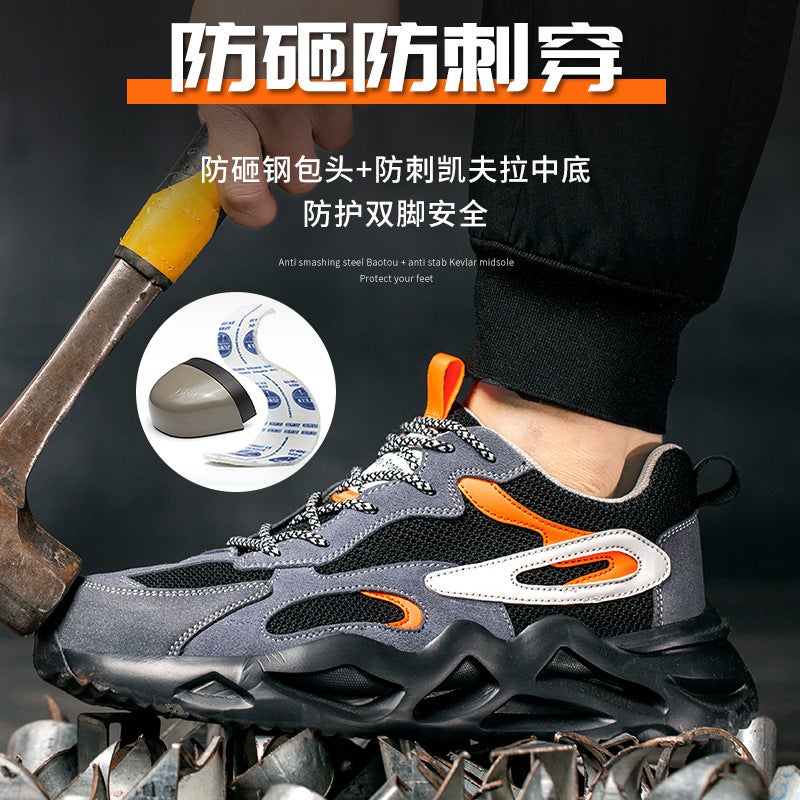 Labor Protection Shoes New Men'S And Women'S Four-Season Lightweight Anti-Smash And Anti-Puncture Work Shoes Safety Shoes Protective Shoes Dropshipping - Image 3