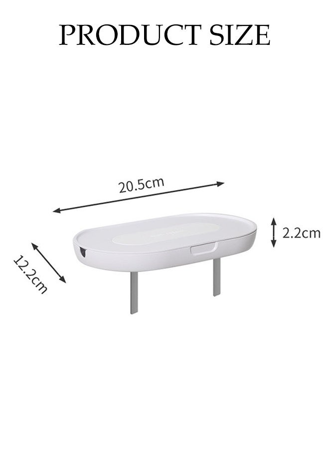 DUNISO Wall Outlet Shelf,Socket Storage Rack,Wall Mounted Set-top Box Organizer,Space Saving,Strong Load-Bearing Capacity, No Need to Drill Holes and Paste,for Bathroom, Router & Devices with Cord Management  ﻿ - Image 2