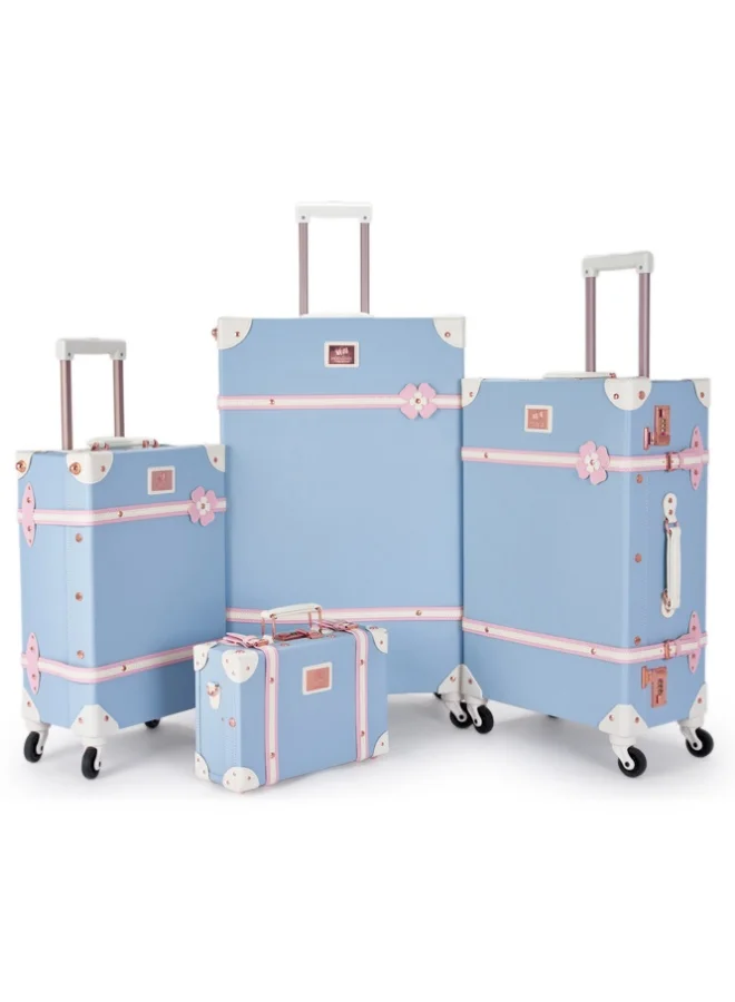 LIMRA Travel Bags Classic Leather Luggage 4 Pcs Set 28''-24''-20'''-13'''Inches