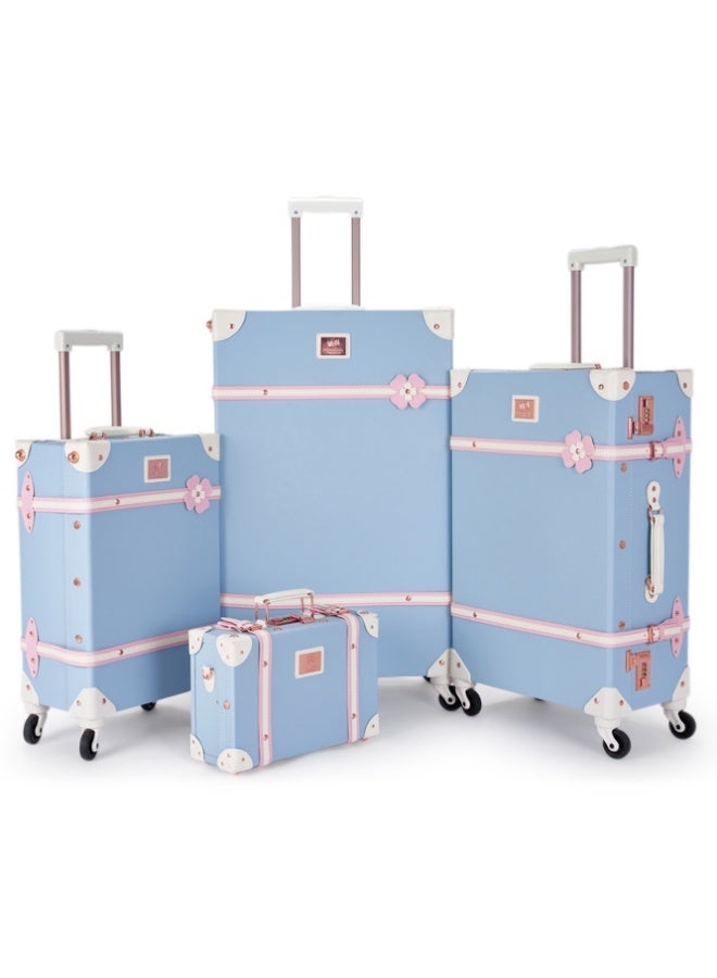 LIMRA Travel Bags Classic Leather Luggage 4 Pcs Set 28''-24''-20'''-13'''Inches - Image 1