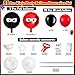 Arrowbash 2 Sets Ninja Party Decorations Ninja Adjustable Balloon Column Stand Kit Metal Telescopic Pillar Balloon Stand for Birthday Warrior Themed Party SuppliesBlack Red - Image 4
