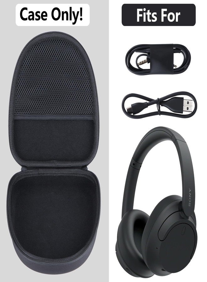 RIYADAone Hard Shell Protective Case Suitable for Sony WH-CH520/WH-CH720N/WH-CH510/WH-CH710N Headphones (Black) - Image 3