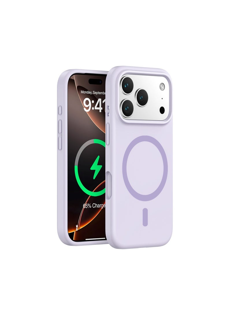 موبكوس جراب Mobcos iPhone 17 Pro Max الأرجواني الفاخر ذو الحلقة المميزة، مصنوع من السيليكون المغناطيسي، يدعم الشحن اللاسلكي | ملمس ناعم كالحرير | حماية فائقة ضد الصدمات بمعايير عسكرية | توافق مغناطيسي قوي | غطاء أنيق وفاخر - Image 1