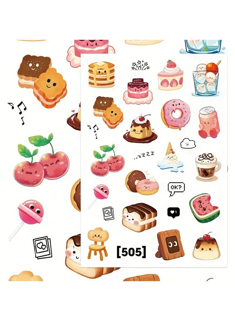 Goolsky GUTBD Cartoon Decorative Stickers Set of 8 - PVC Creative Decal Pack for Phone Cases, Notebooks, Skateboards, Tablets, Party Favors, Guitars, Luggage, Water Bottles, Helmets, Gift Wrapping - Image 4