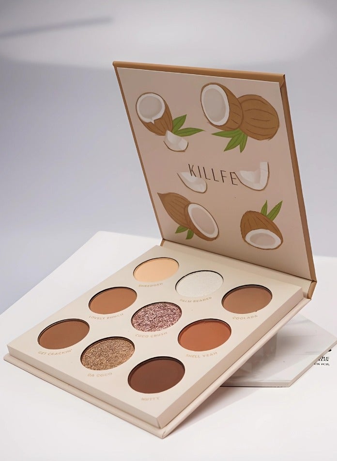 KILLFE 9 Colors Professional Waterproof Eyeshadow Palette - Image 2