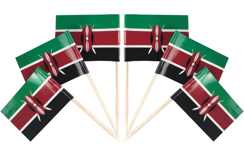 QQSD Kenya Toothpick Flag Kenyan Small Mini Cupcake Topper Flags100 pcs