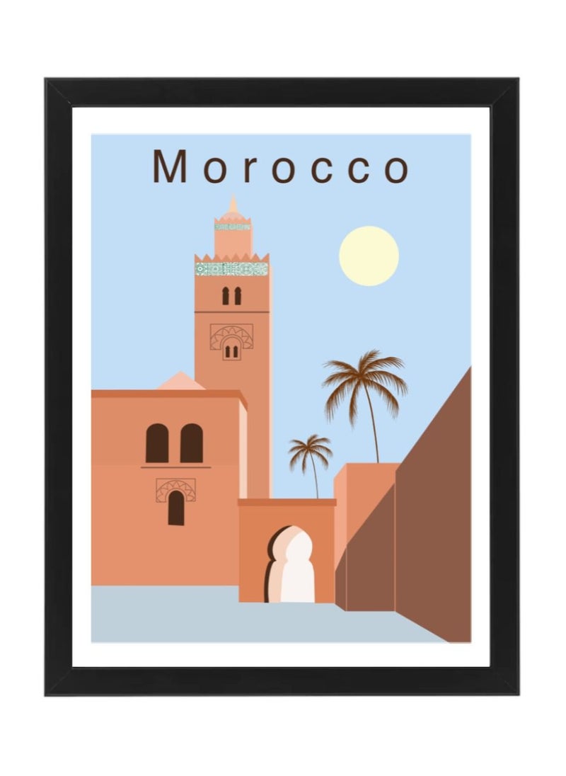 Boomah Accessories Morocco Travel Digital Art Poster with Frame 30x40cm 