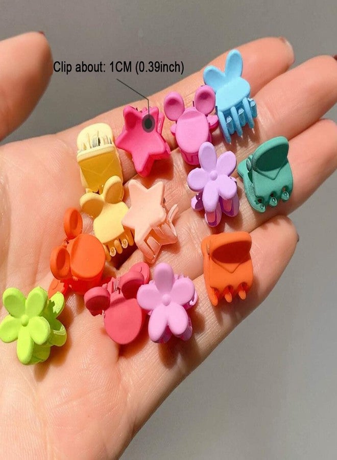 Cerun 20pcs Premium Mini Hair Claw Clips Colorful Cartoon Animals/Vegetables/Flower Mini Hair Claw Clips Small Barrettes for Baby Girls Toddlers Teens Kids(Random Style) - Image 3