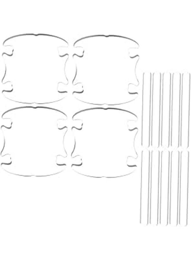 Car Door Handle Protective Film Scratch Resistant Sticker Set Easy to Install Black - Image 1