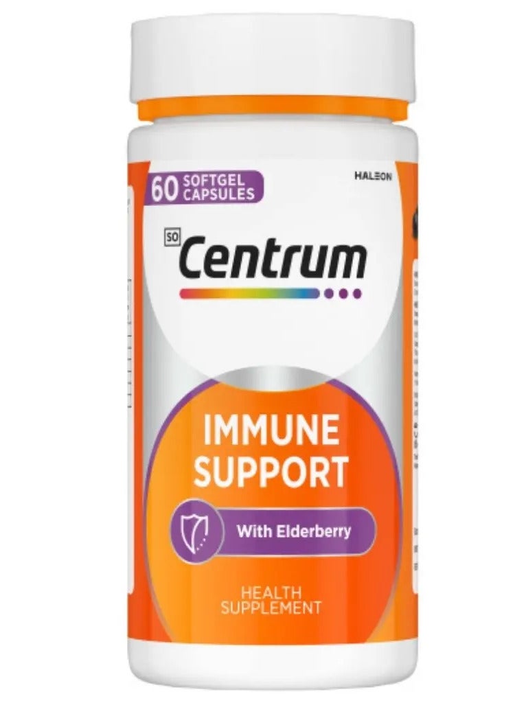 Centrum Immune Support With Elderberry 60 Capsules Dietary Supplement - Image 1